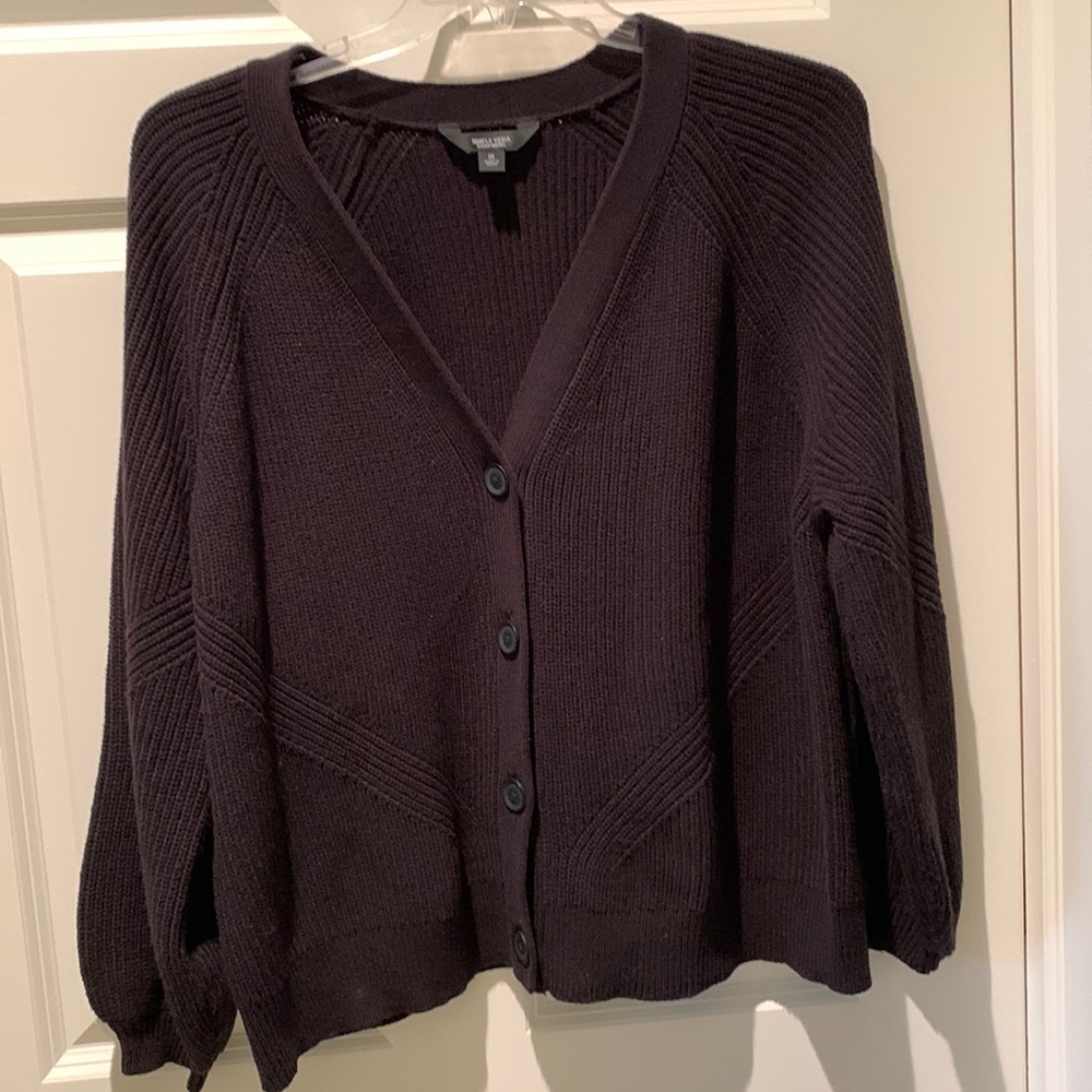 Simply Vera VeraWang warm black cardigan sweater women’s plus size 1X